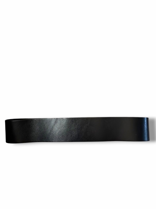 H&M Black Leather Gold Buckle Wide Belt Size XSmall